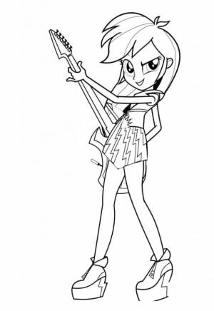 Раскраска Настоящая рок звезда