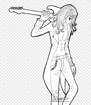 Рисунок Inker Line art, мультфильм Sketch, рок-звезда аниме, угол, другие png