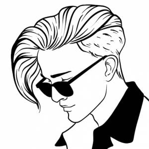 Стильный парень рок-звезда