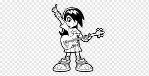 Рисунок Рокер Раскраска Hello Kitty, Рок-группы, белый, ребенок, рука png