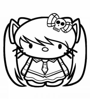 Раскраски Хелло китти панк