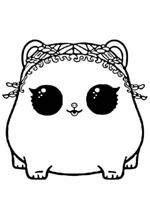 Раскраска Хомяк Коко