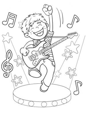 Раскраски Рок-звезда