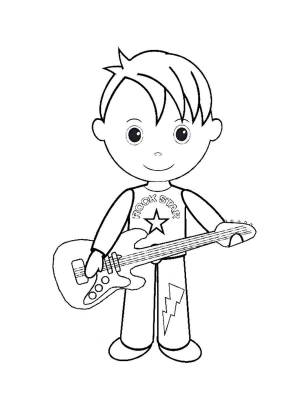 Раскраски Рок-звезда