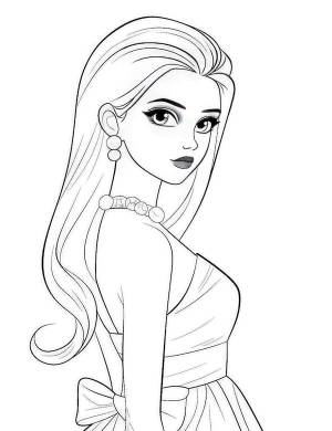 Раскраска Барби