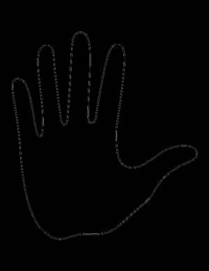 Рука раскраска для детей