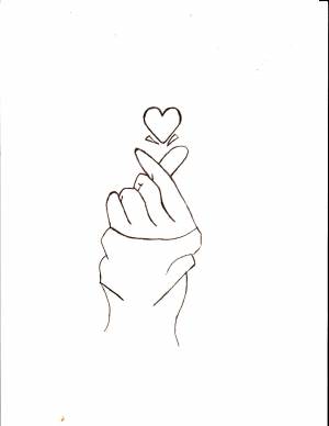Раскраска рука и сердце, предложение руки и сердца