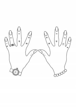 Раскраска рука