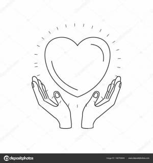 Раскраски В руках сердце