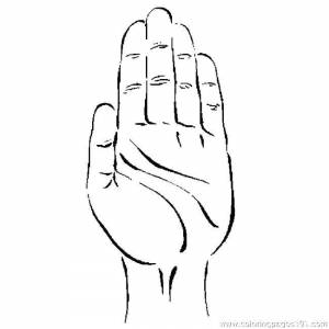 Раскраски Раскраска Ладонь рука рука