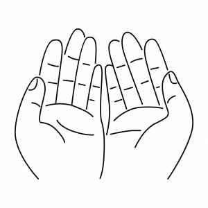 Раскраски Ладонь для детей