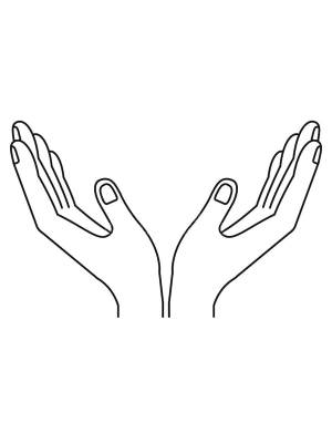 Руки ладошки раскраска