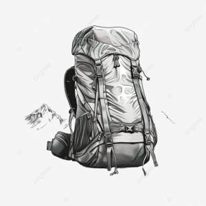 рюкзак гора штриховая графика PNG , гора, пеший туризм, скалолазание PNG рисунок для й загрузки