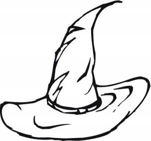 Раскраски Раскраска Шляпка ведьмы ведьма, Сайт раскрасок