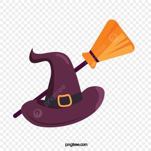 Счастливый Хэллоуин ведьмы шляпа метла PNG , Шляпа ведьмы, Хэллоуин, фестиваль PNG картинки и пнг рисунок для й загрузки