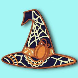 Конструктор из дерева Волшебная шляпа Ведьмы для самостоятельной сборки и раскраски