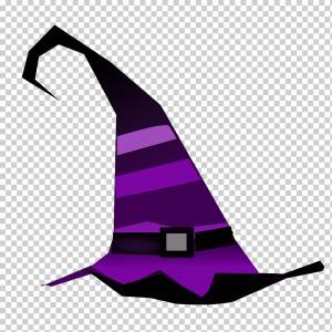 Шляпа ведьмы Колдовство, Волшебная шляпа, фиолетовый, шляпа, треугольник png