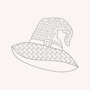 раскраски шляпы ведьмы на хэллоуин для детей векторная иллюстрация