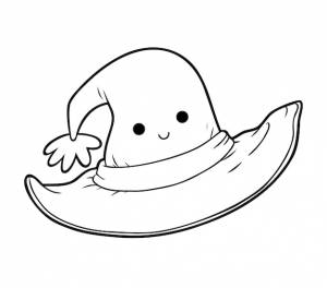 Книжка-раскраска для детей персонаж хэллоуин шляпа