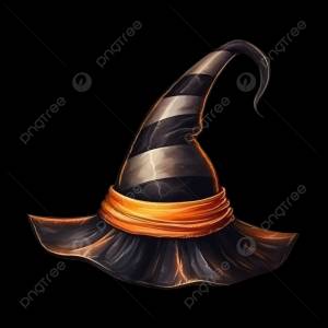 шляпа ведьмы Хэллоуин фестивальокрашенный PNG , ведьма, шляпа, Хэллоуин PNG рисунок для й загрузки