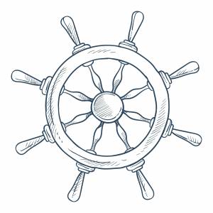 Руль корабля рисунок