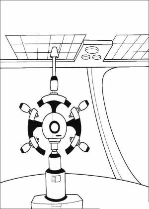 Раскраски Раскраска Штурвал коробля ВАЛЛ И, Download print coloring page