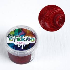 Слайм «Стекло», Smaсk с шариками, голубой, 90 г