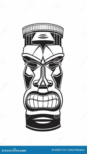 Тотем Tiki Hawiian иллюстрация штока