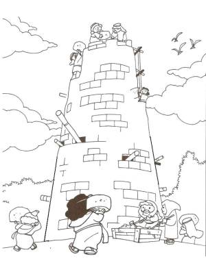 Раскраски Вавилонская башня