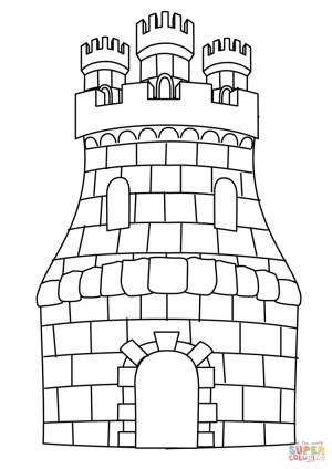 Башни рисунок раскраска