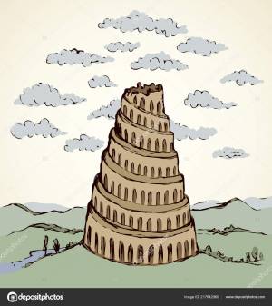 64 Вавилонская башня Stock-Illustrationen