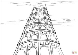 Раскраска Башня до небес
