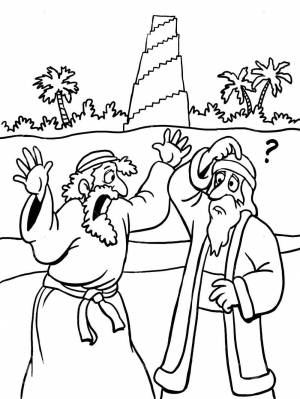 Раскраски Вавилонская башня