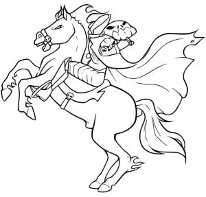 Раскраски Всадник без головы