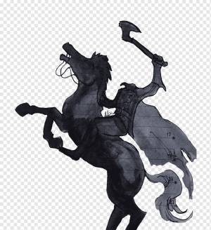 Всадник без головы Рисование, сонный, лошадь, вымышленные персонажи, лошадь Tack png