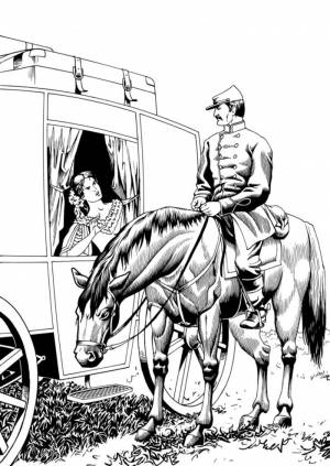 Иллюстрация Всадник без головы в стиле классика