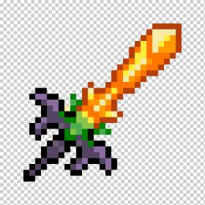 Terraria Weapon Pixel art Майнкрафт Рисование, всадник без головы, угол, вымышленные персонажи, текст png