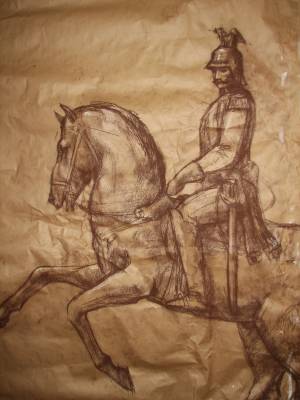 Всадник рисунок