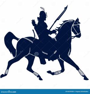 Всадник рисунок