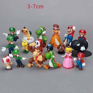 Фигурка аниме Super Mario Bros, кавайная, Луиджи Йоши, Ослик, Kong, Wario, ПВХ, Коллекционная модель, детские игрушки для детей, подарок на день рождения