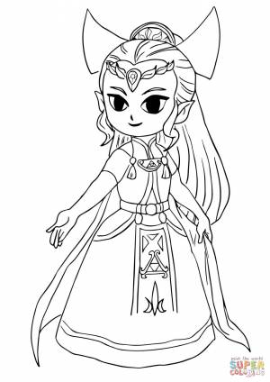 Раскраска Легенда о Зельде и четырех мечах