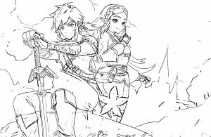 Раскраски Легенда о Зельде