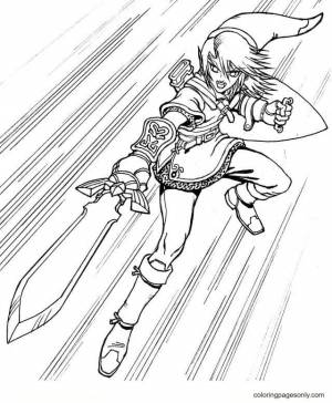 Раскраска Легенда о Зельде Линк