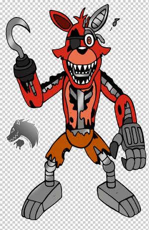 Five Nights at Freddy's 2 Рисование Чиби Арт, Кошмар Фокси, чиби, мультфильм, вымышленный персонаж png