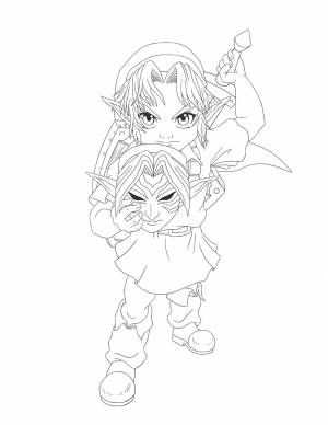 Зельда раскраска