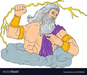 Бог зевс для срисовки