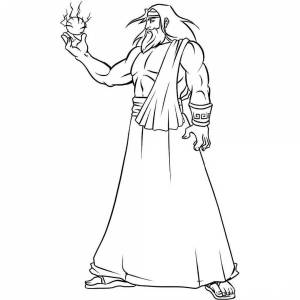 Раскраски Бог зевс