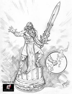 Зевс рисунок карандашом