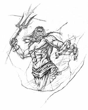 Зевс рисунок карандашом