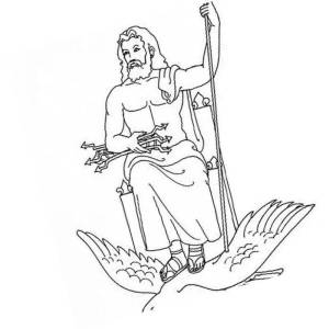 Раскраски Бог зевс